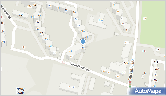 Wrocław, Nowodworska, 69, mapa Wrocławia