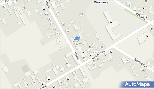 Wroniawy, Nowa, 2a, mapa Wroniawy