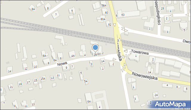 Wronki, Nowa, 2A, mapa Wronki