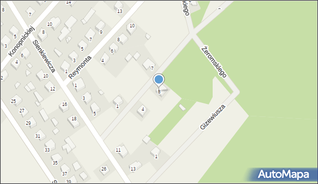 Wydminy, Nowowiejskiego Feliksa, 8, mapa Wydminy