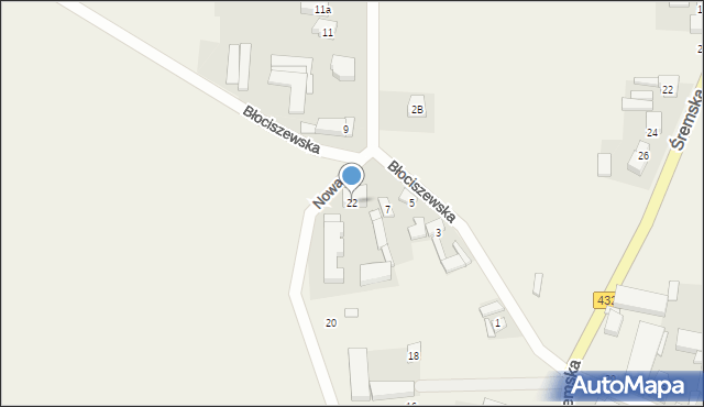 Wyrzeka, Nowa, 22, mapa Wyrzeka