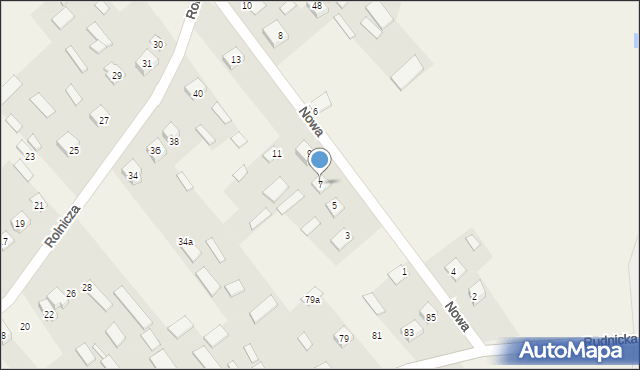 Wysokie, Nowa, 7, mapa Wysokie