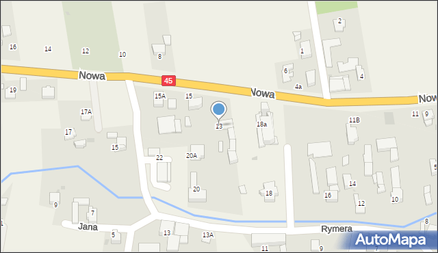 Zabełków, Nowa, 13, mapa Zabełków
