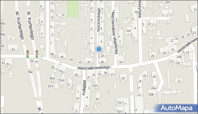 Zabrze, Nocznickiego Tomasza, 1, mapa Zabrza
