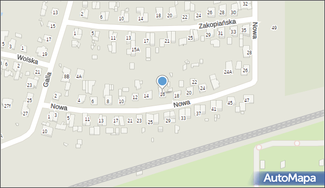 Zabrze, Nowa, 16, mapa Zabrza