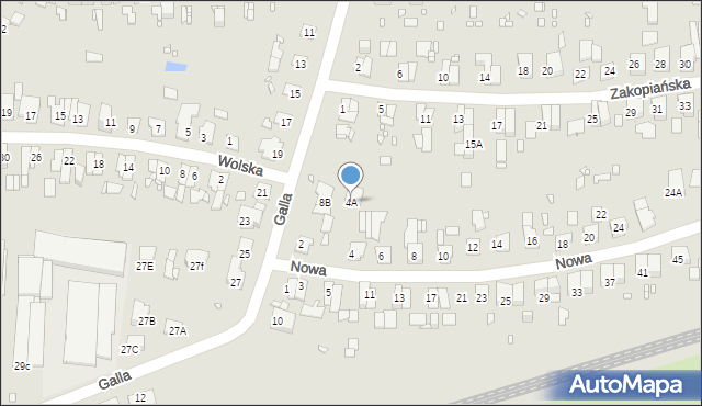 Zabrze, Nowa, 4A, mapa Zabrza