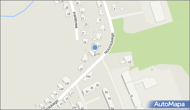 Żagań, Nocznickiego Tomasza, 22, mapa Żagań