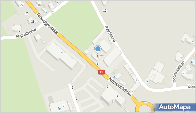 Żagań, Nowogródzka, 8z, mapa Żagań