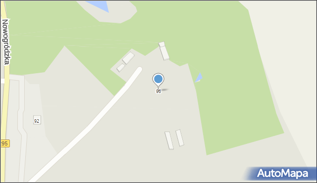 Żagań, Nowogródzka, 96, mapa Żagań