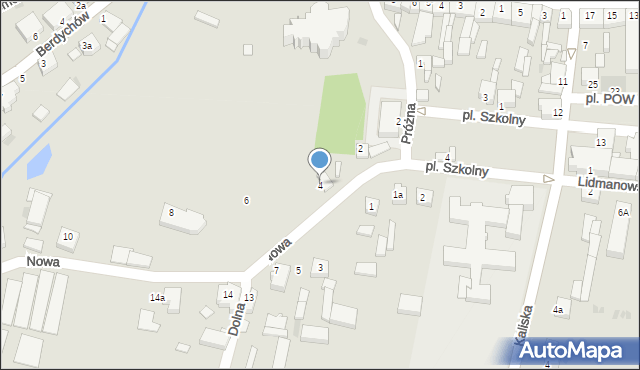 Zagórów, Nowa, 4, mapa Zagórów