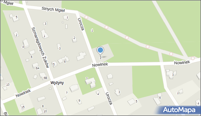 Zalesie Górne, Nowinek, 2, mapa Zalesie Górne
