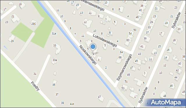 Zamość, Noskowskiego Zygmunta, 4, mapa Zamościa