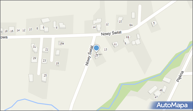 Zasole Bielańskie, Nowy Świat, 15, mapa Zasole Bielańskie