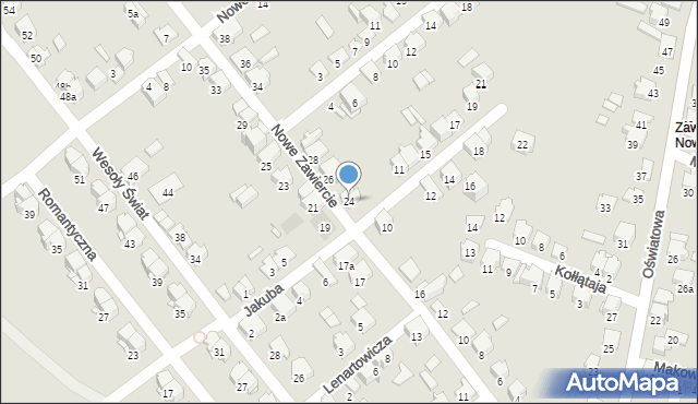 Zawiercie, Nowe Zawiercie, 24, mapa Zawiercie