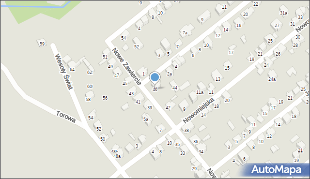 Zawiercie, Nowe Zawiercie, 46, mapa Zawiercie