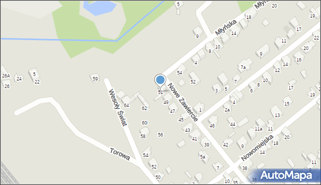 Zawiercie, Nowe Zawiercie, 51, mapa Zawiercie