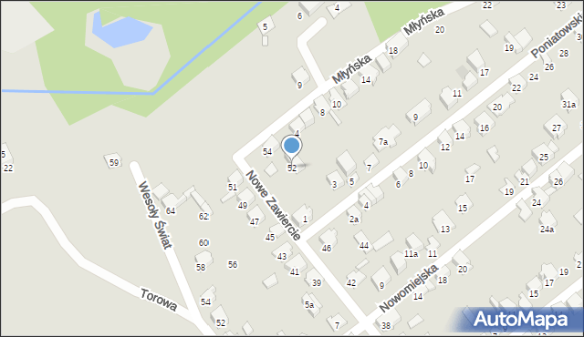 Zawiercie, Nowe Zawiercie, 52, mapa Zawiercie
