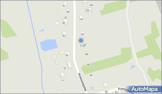 Zawiercie, Nowowiejska, 100c, mapa Zawiercie