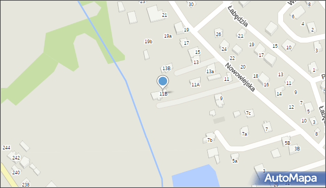 Zawiercie, Nowowiejska, 11B, mapa Zawiercie