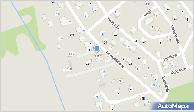 Zawiercie, Nowowiejska, 13a, mapa Zawiercie