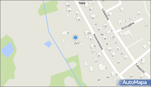 Zawiercie, Nowowiejska, 31a, mapa Zawiercie