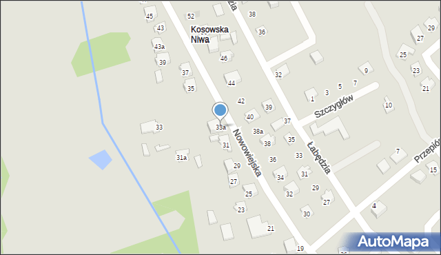 Zawiercie, Nowowiejska, 33a, mapa Zawiercie