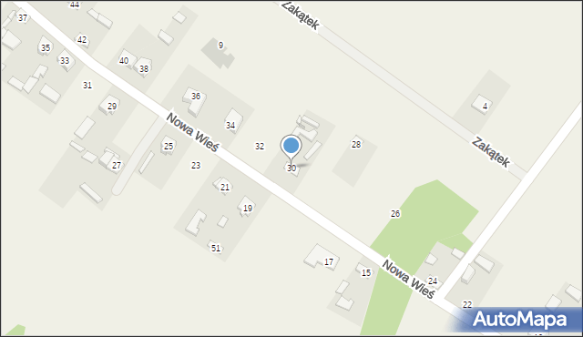 Zbrza, Nowa Wieś, 30, mapa Zbrza