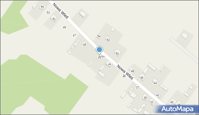 Zbrza, Nowa Wieś, 43, mapa Zbrza