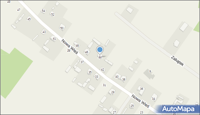 Zbrza, Nowa Wieś, 44, mapa Zbrza