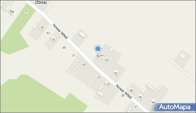 Zbrza, Nowa Wieś, 54, mapa Zbrza