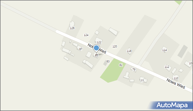 Zbrza, Nowa Wieś, 85, mapa Zbrza