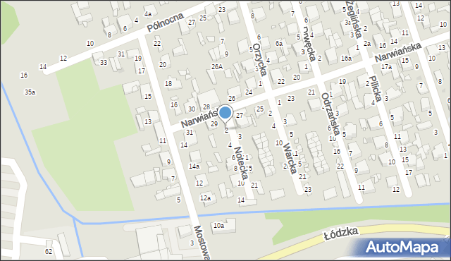 Zduńska Wola, Notecka, 2, mapa Zduńska Wola