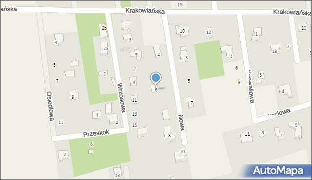 Żelechów, Nowa, 6, mapa Żelechów