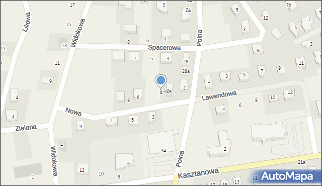 Żelistrzewo, Nowa, 4, mapa Żelistrzewo