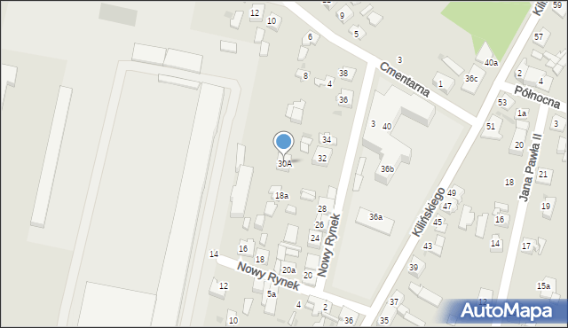 Zelów, Nowy Rynek, 30A, mapa Zelów