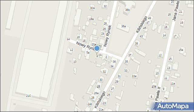 Zelów, Nowy Rynek, 4, mapa Zelów