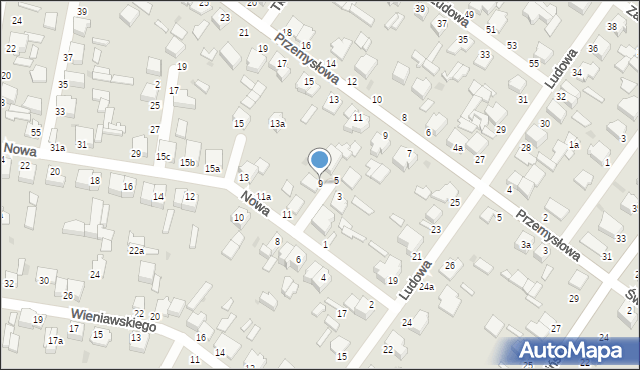Zgierz, Nowa, 9, mapa Zgierz