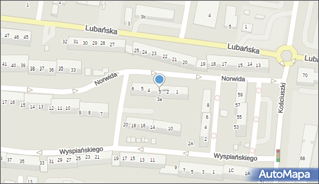 Zgorzelec, Norwida Cypriana Kamila, 3, mapa Zgorzelec