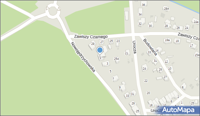 Zielona Góra, Nowojędrzychowska, 1, mapa Zielona Góra