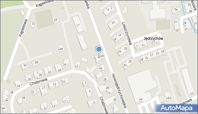 Zielona Góra, Nowojędrzychowska, 22, mapa Zielona Góra