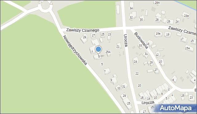 Zielona Góra, Nowojędrzychowska, 3, mapa Zielona Góra