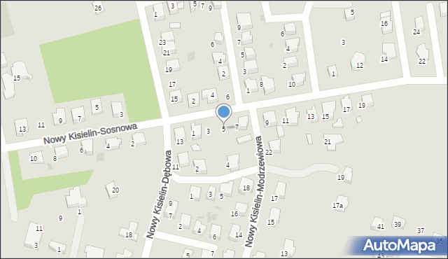 Zielona Góra, Nowy Kisielin-Świerkowa, 5, mapa Zielona Góra