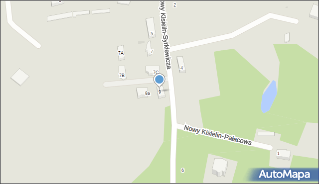 Zielona Góra, Nowy Kisielin-Syrkiewicza Aleksandra, 9, mapa Zielona Góra