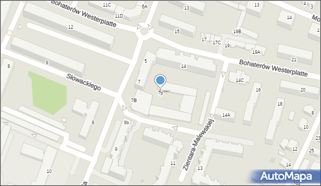 Złotów, Norwida Cypriana Kamila, 7p, mapa Złotów