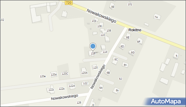 Żukówka, Nowakowskiego, 116, mapa Żukówka