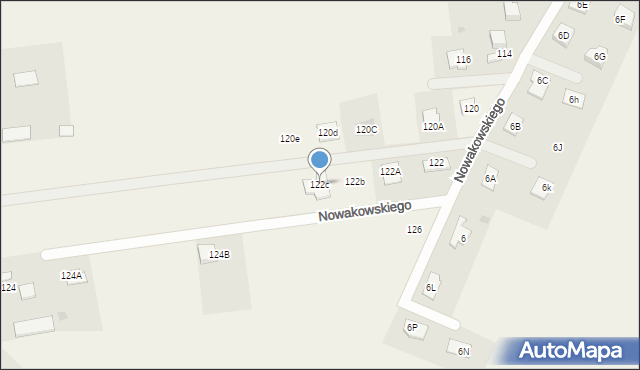 Żukówka, Nowakowskiego, 122c, mapa Żukówka