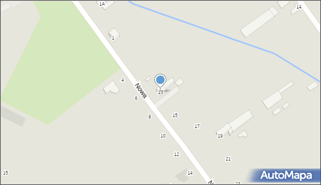 Żuromin, Nowa, 13, mapa Żuromin