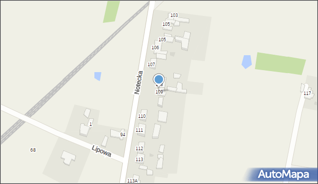 Zwierzyn, Notecka, 109, mapa Zwierzyn