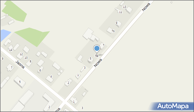 Zwierzyniec Pierwszy, Nowa, 5a, mapa Zwierzyniec Pierwszy