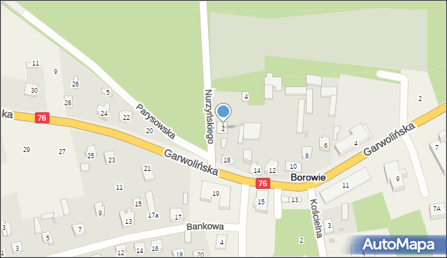 Borowie, Nurzyńskiego Waltera, 2, mapa Borowie